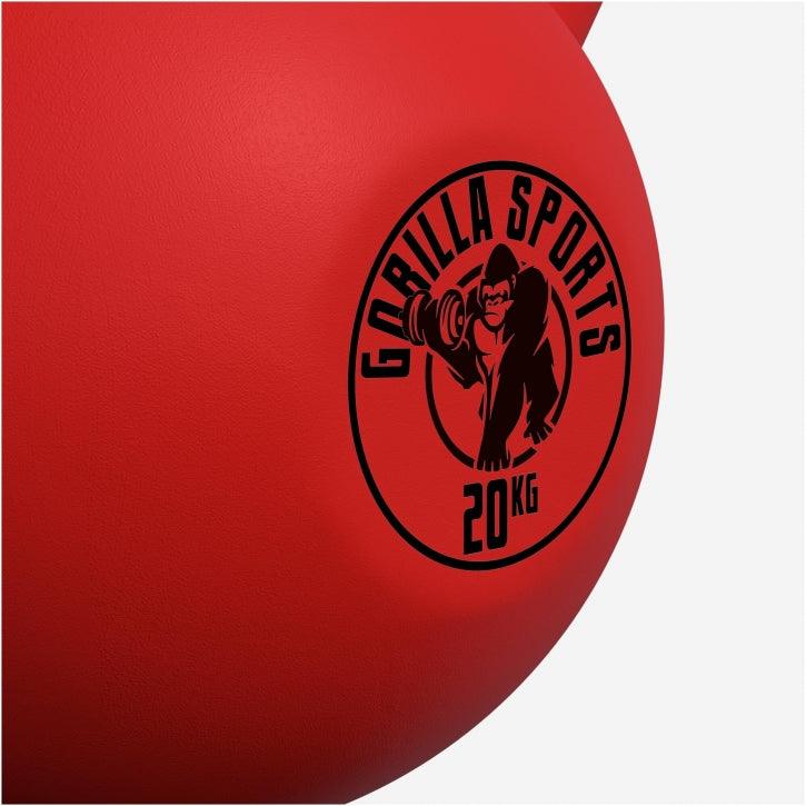 Kettlebell en fonte avec revêtement en vinyle - Gorilla Sports France