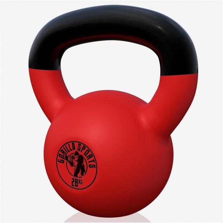 Kettlebell en fonte avec revêtement en vinyle - Gorilla Sports France