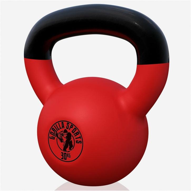 Kettlebell en fonte avec revêtement en vinyle - Gorilla Sports France