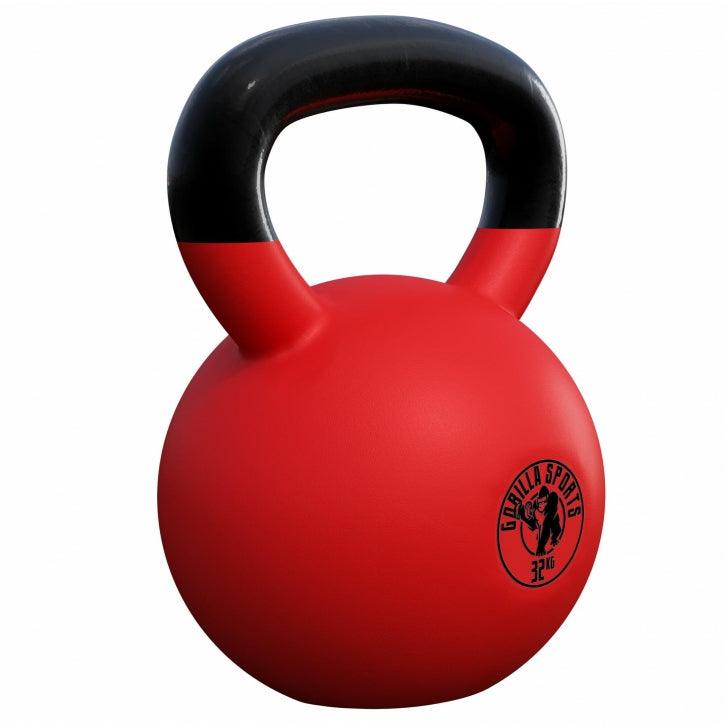 Kettlebell en fonte avec revêtement en vinyle - Gorilla Sports France