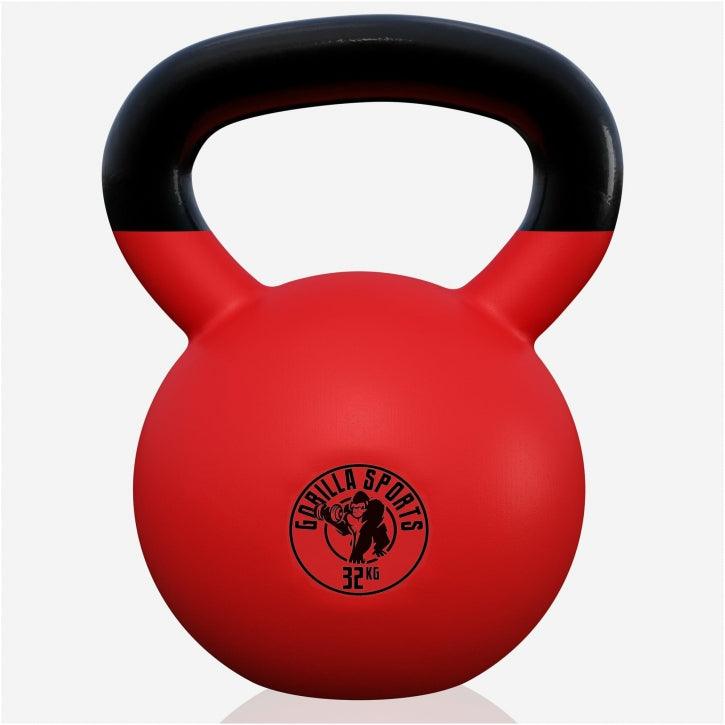 Kettlebell en fonte avec revêtement en vinyle - Gorilla Sports France