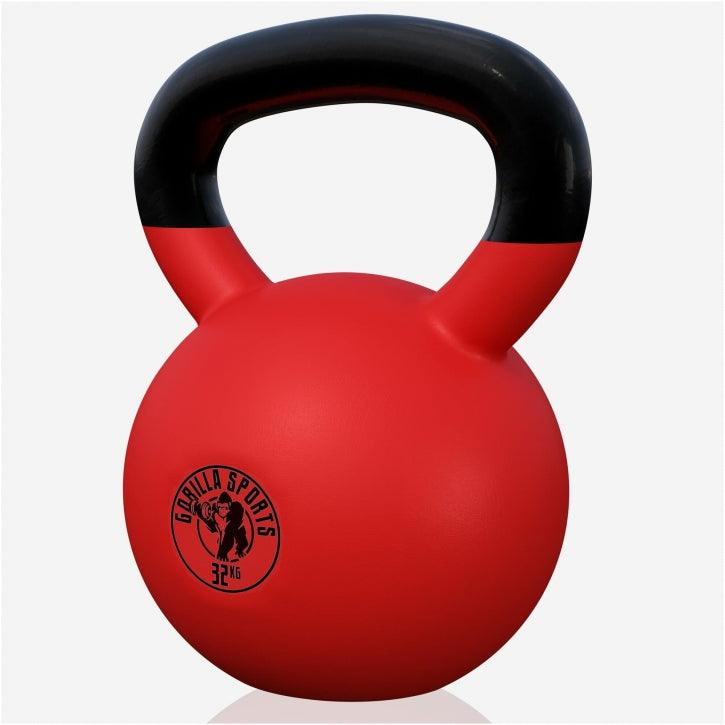 Kettlebell en fonte avec revêtement en vinyle - Gorilla Sports France