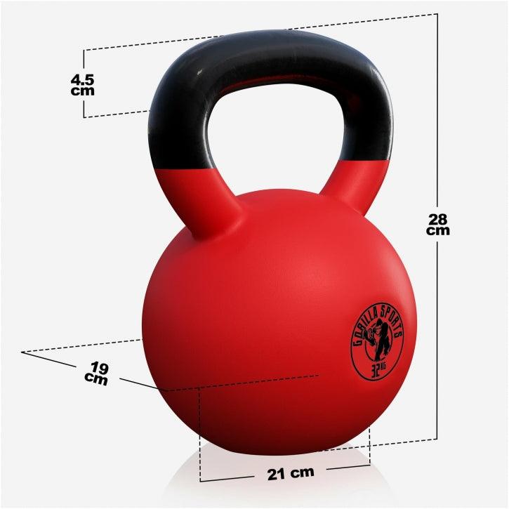Kettlebell en fonte avec revêtement en vinyle - Gorilla Sports France