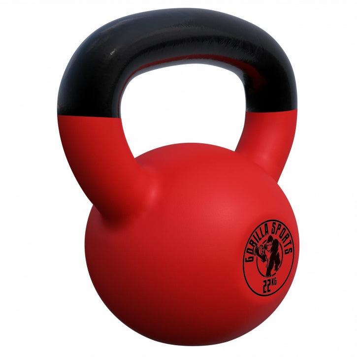Kettlebell en fonte avec revêtement en vinyle - Gorilla Sports France