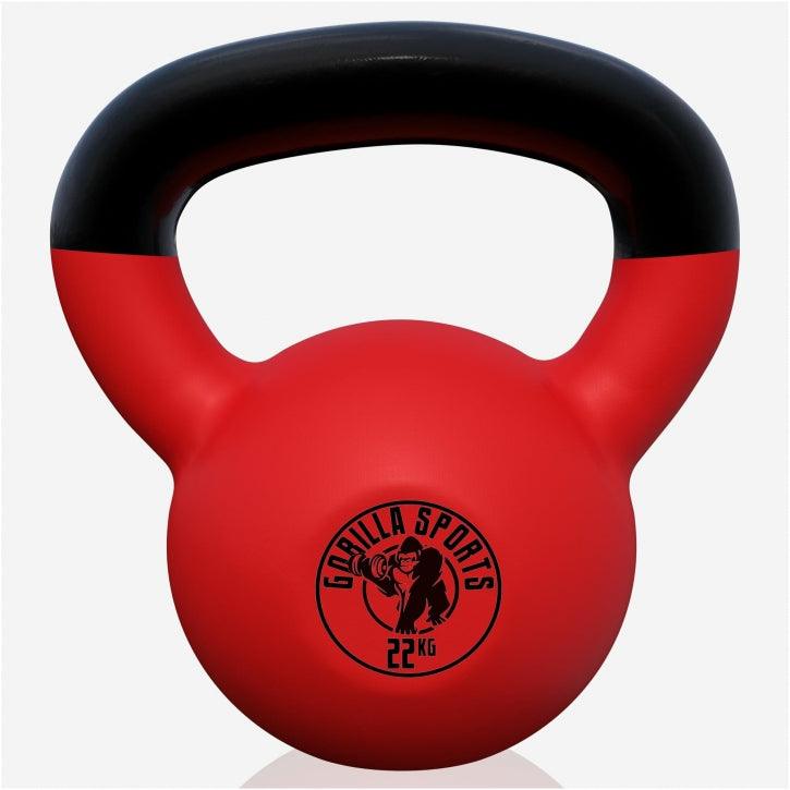 Kettlebell en fonte avec revêtement en vinyle - Gorilla Sports France