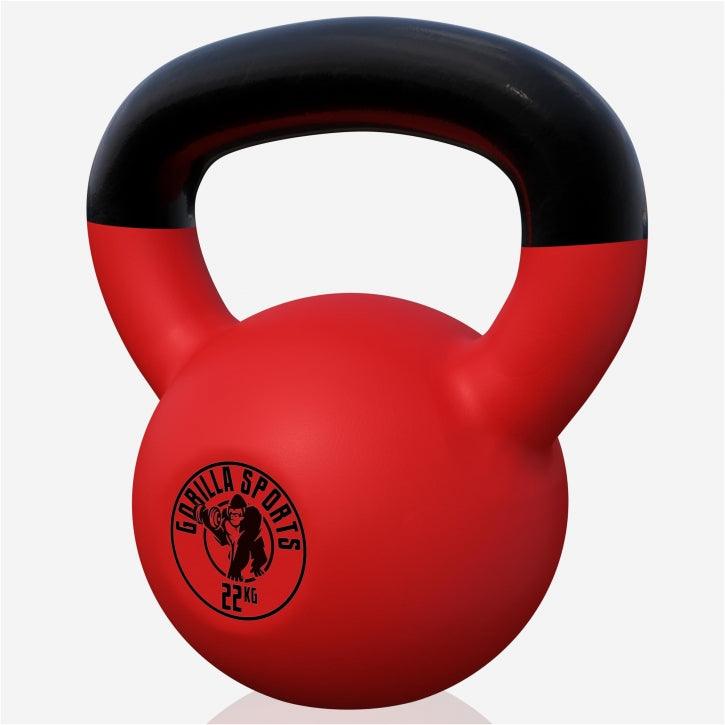 Kettlebell en fonte avec revêtement en vinyle - Gorilla Sports France