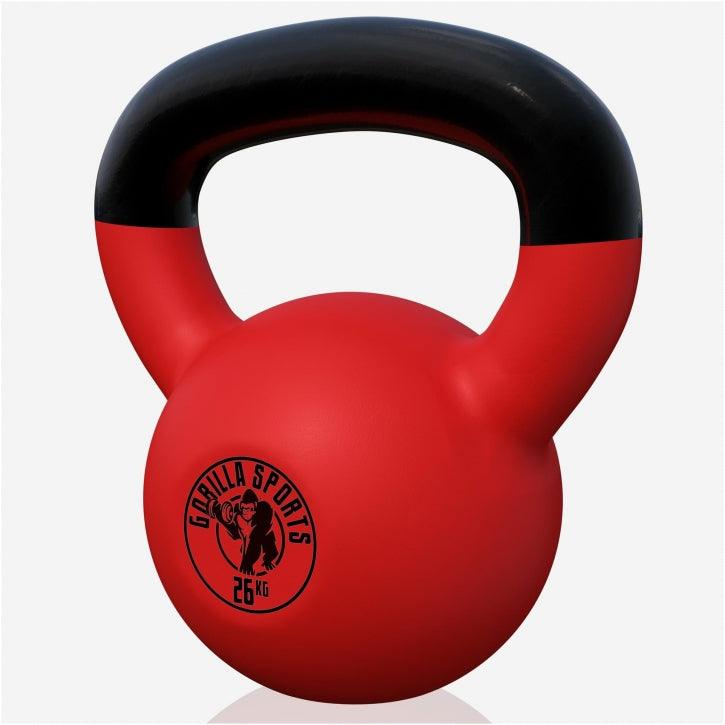 Kettlebell en fonte avec revêtement en vinyle - Gorilla Sports France