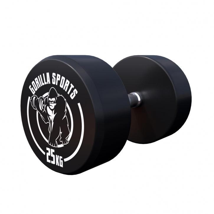 Haltère rond en caoutchouc - Gorilla Sports France