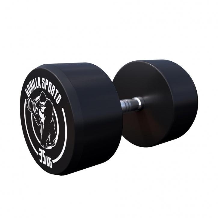 Haltère rond en caoutchouc - Gorilla Sports France