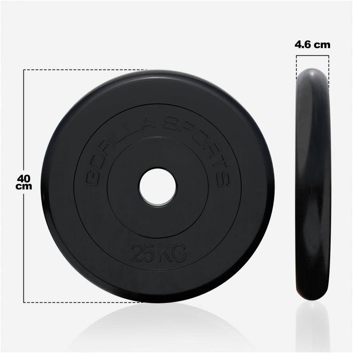 Disques d'haltères en caoutchouc - Gorilla Sports France