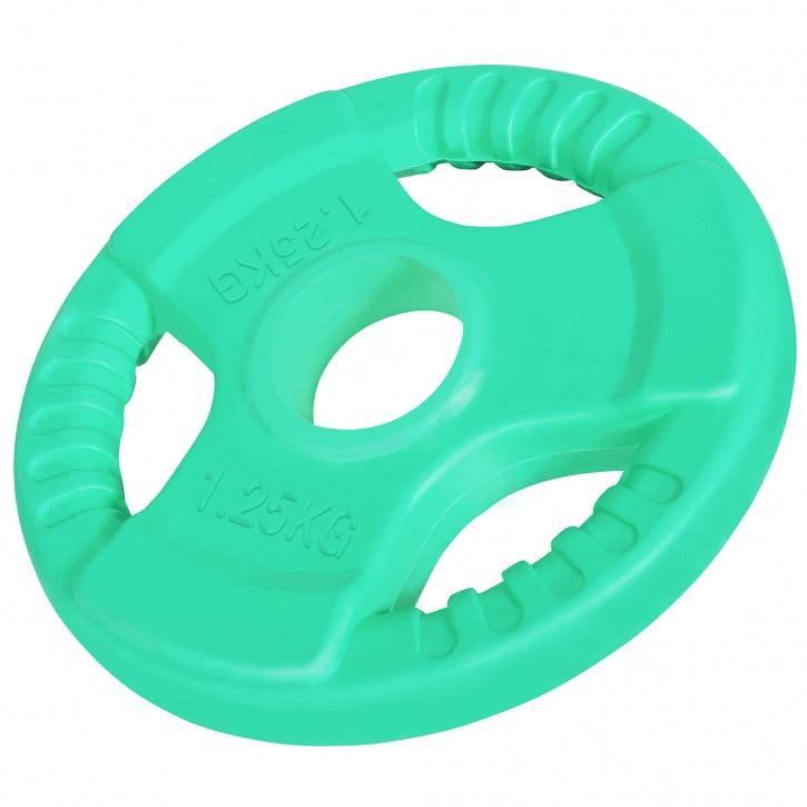 Set d'haltères olympiques en caoutchouc avec poignées Gripper 75 kg - Gorilla Sports France