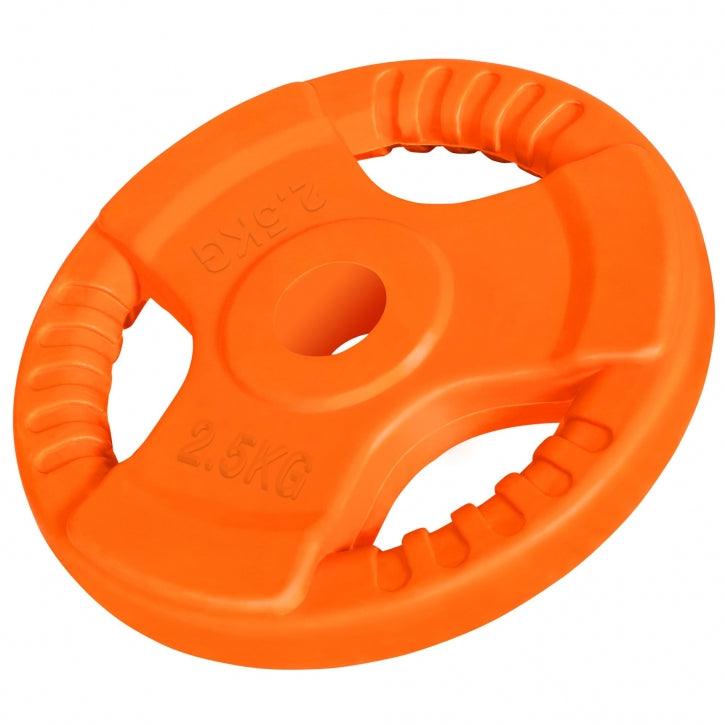 Disque en caoutchouc avec poignées grip 30/31 mm - Gorilla Sports France
