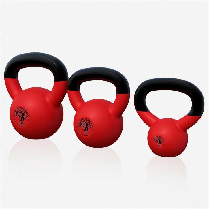 Kettlebell en fonte avec revêtement en vinyle - Gorilla Sports France