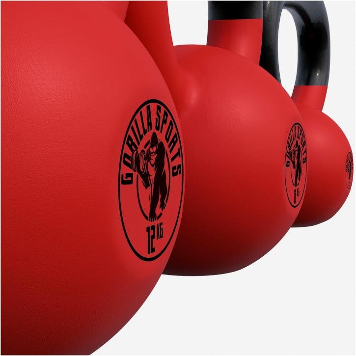 Kettlebell en fonte avec revêtement en vinyle - Gorilla Sports France