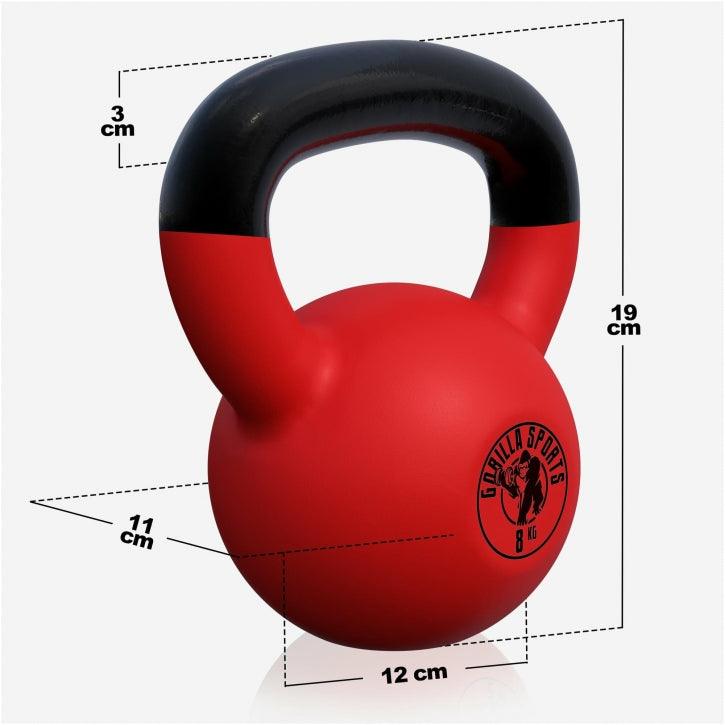 Kettlebell en fonte avec revêtement en vinyle - Gorilla Sports France