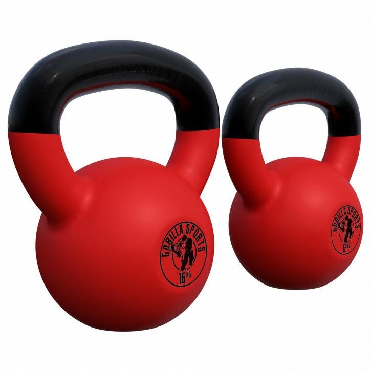 Kettlebell en fonte avec revêtement en vinyle - Gorilla Sports France