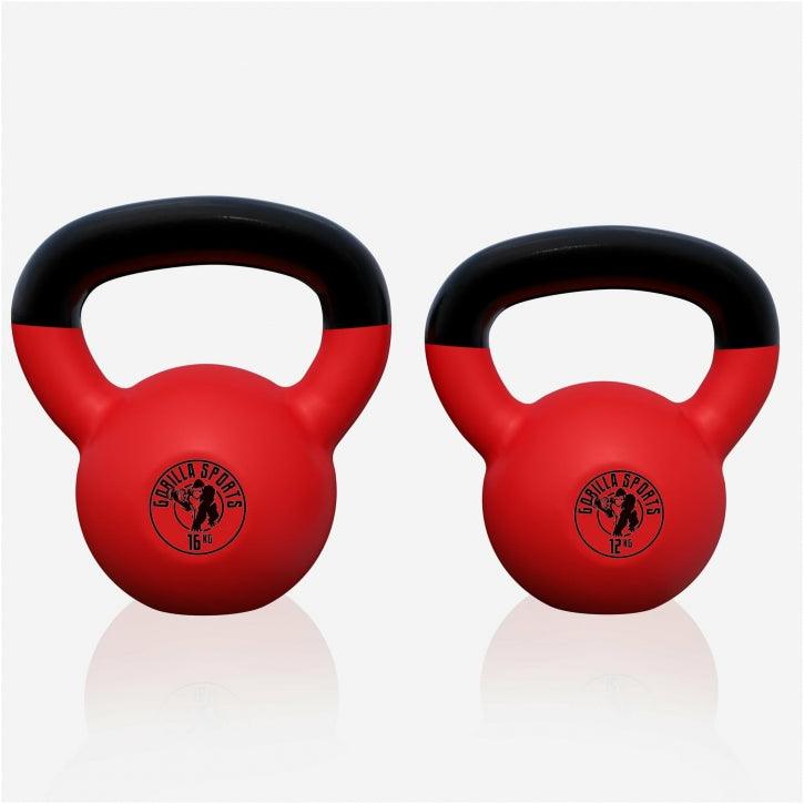 Kettlebell en fonte avec revêtement en vinyle - Gorilla Sports France