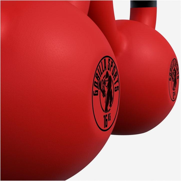 Kettlebell en fonte avec revêtement en vinyle - Gorilla Sports France