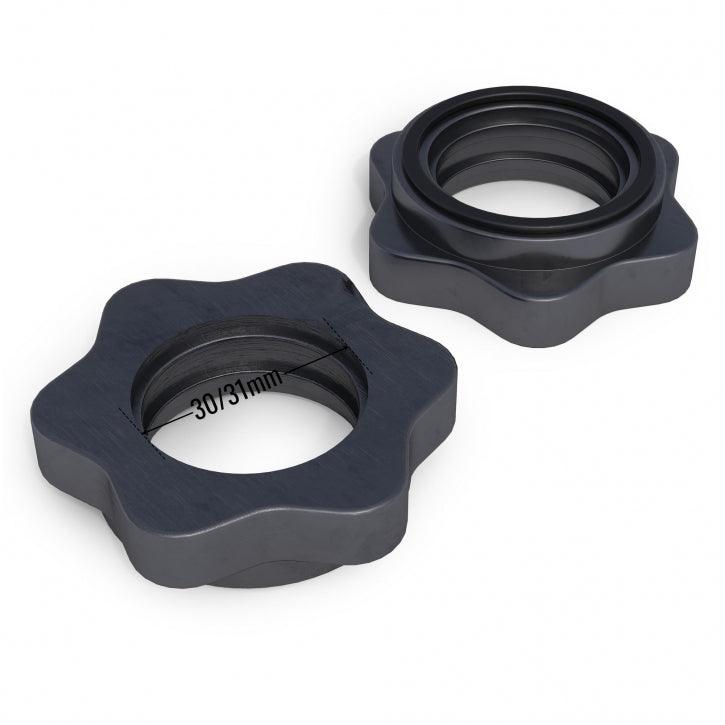 Stop-disques en étoile pour barres d'haltères 30/31 mm - Ensemble de 2 - Gorilla Sports France