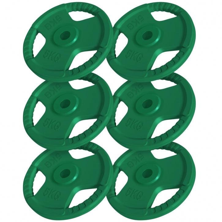 Disque en caoutchouc avec poignées grip 30/31 mm - Gorilla Sports France