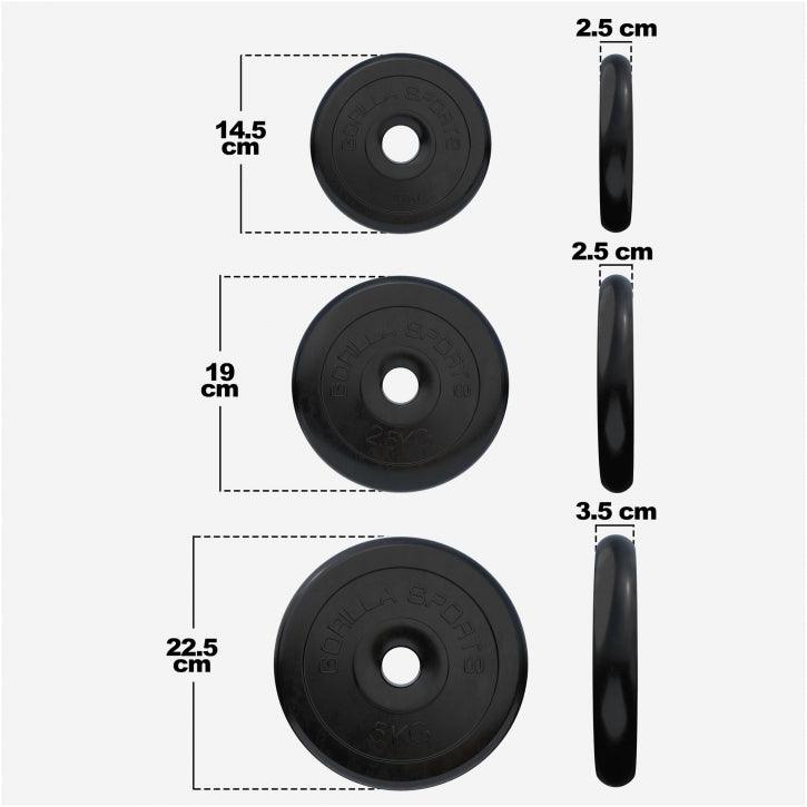 Disques d'haltères en caoutchouc - Gorilla Sports France