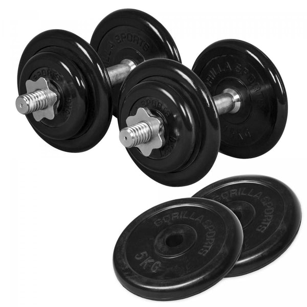 Set d'haltères Olympiques de 75 kg - Avec poids revêtement caoutchouc Set d'haltères Olympiques de 75 kg - Avec poids revêtement caoutchouc