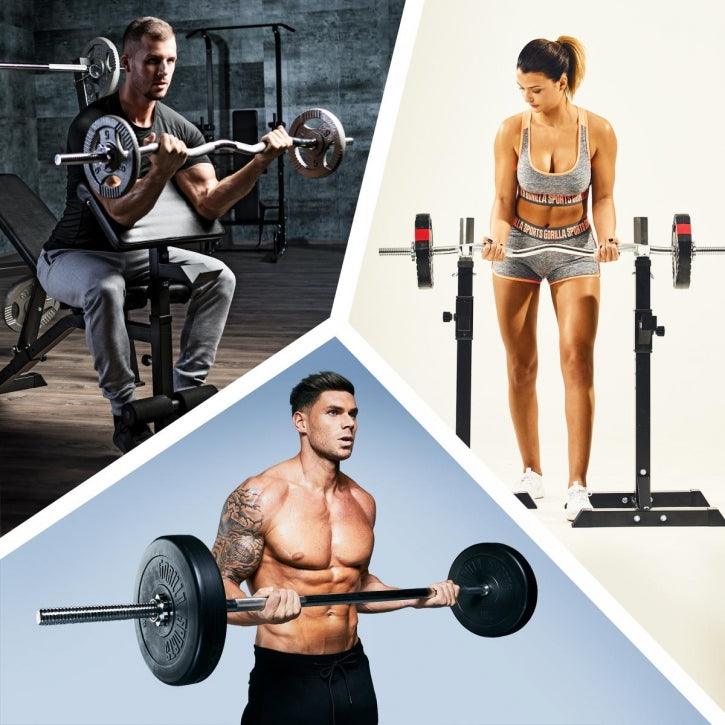 Set de barres d'haltères longues - Gorilla Sports France