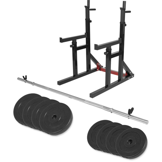 Multi rack à squats avec set d'haltères - Gorilla Sports France