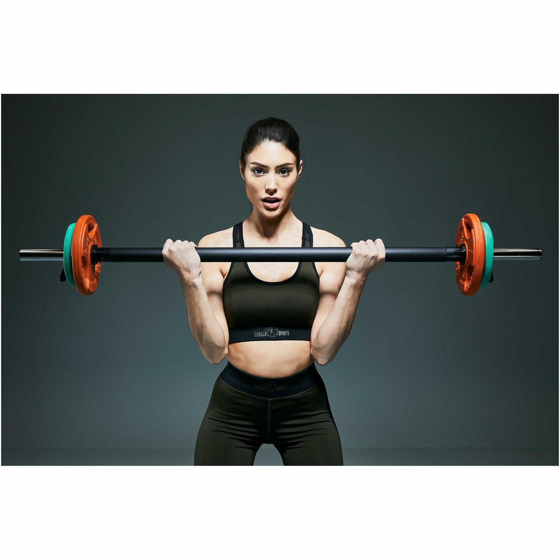 Barre longue d'aérobic chromée de 130 cm - Gorilla Sports France