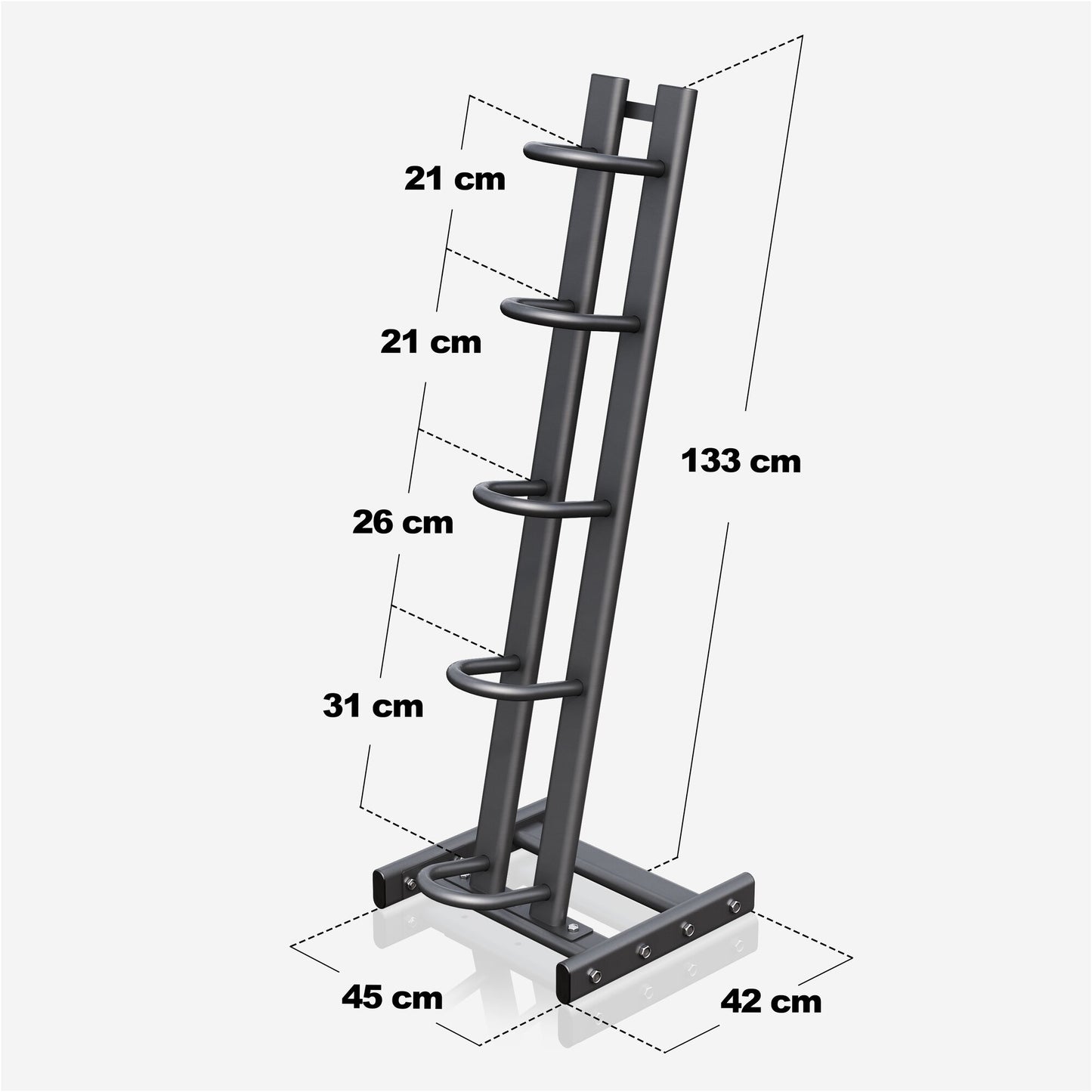 Rack de rangement pour 5 médecine balls