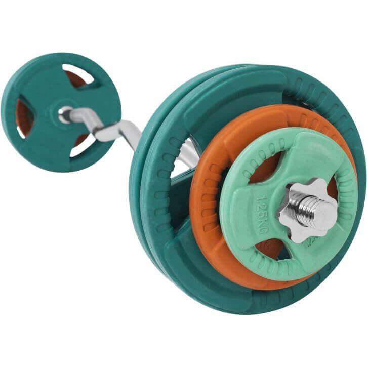 Set d’haltères curl SZ en caoutchouc grip 35 kg - Gorilla Sports France
