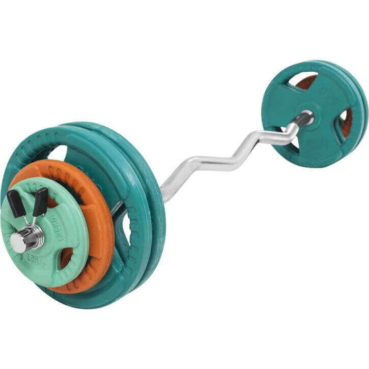 Set d’haltères curl SZ en caoutchouc grip 35 kg - Gorilla Sports France