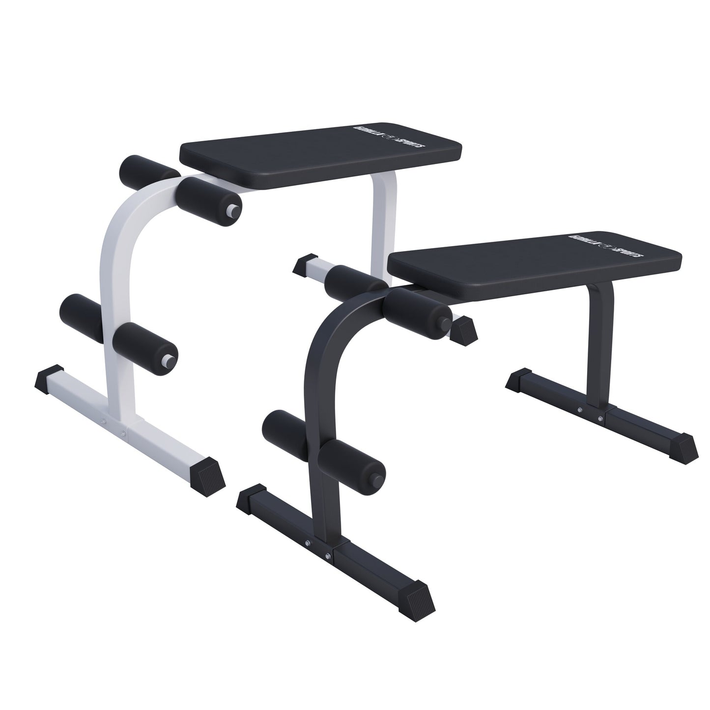Banc pour abdominaux Blanc/Noir