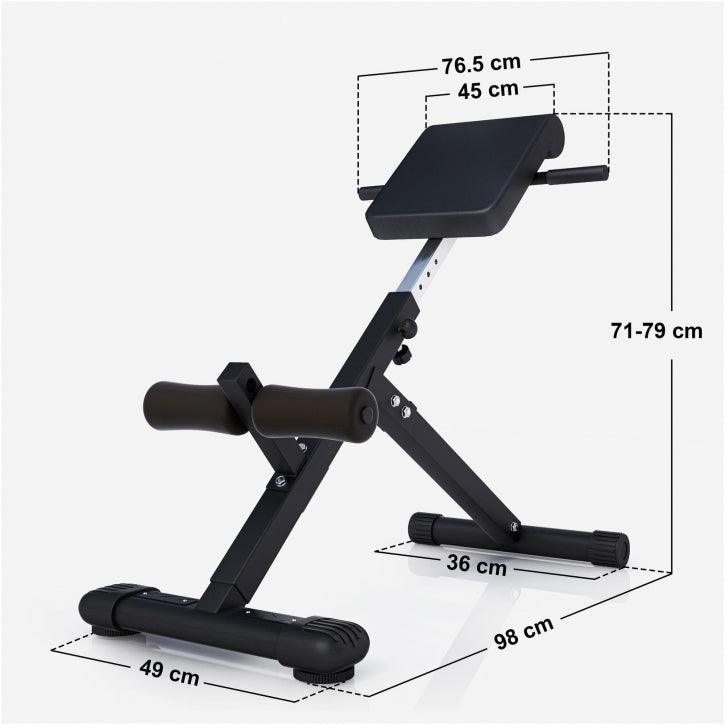 Poste d'hyperextension abdominal et dorsal pliable - Gorilla Sports France