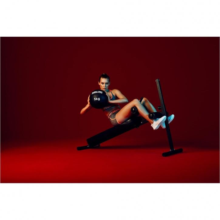 Medecine-ball en cuir noir - Gorilla Sports France