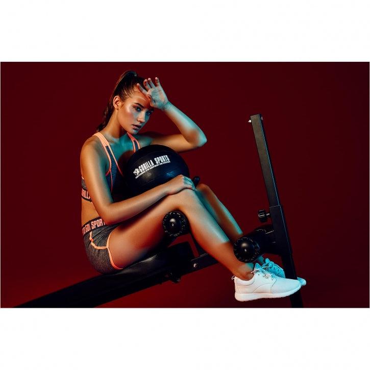 Medecine-ball en cuir noir - Gorilla Sports France