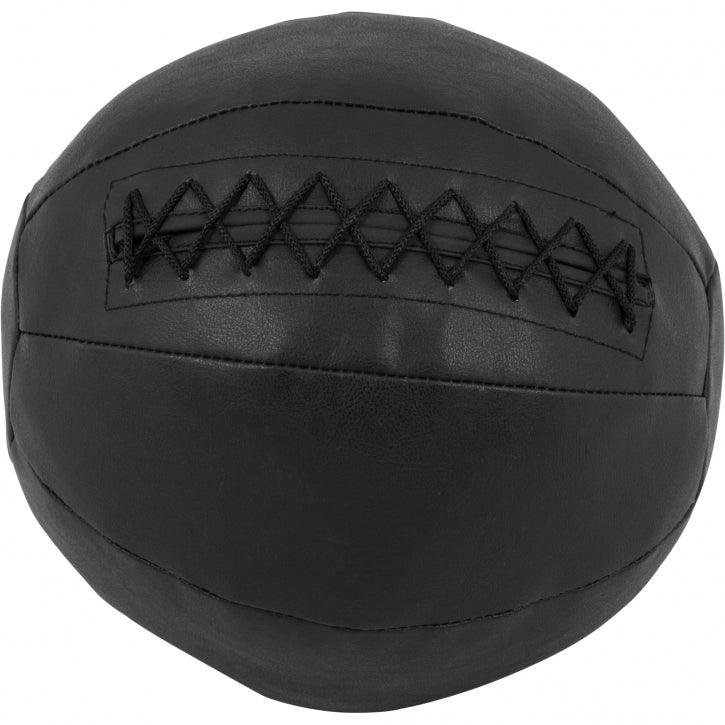 Medecine-ball en cuir noir - Gorilla Sports France
