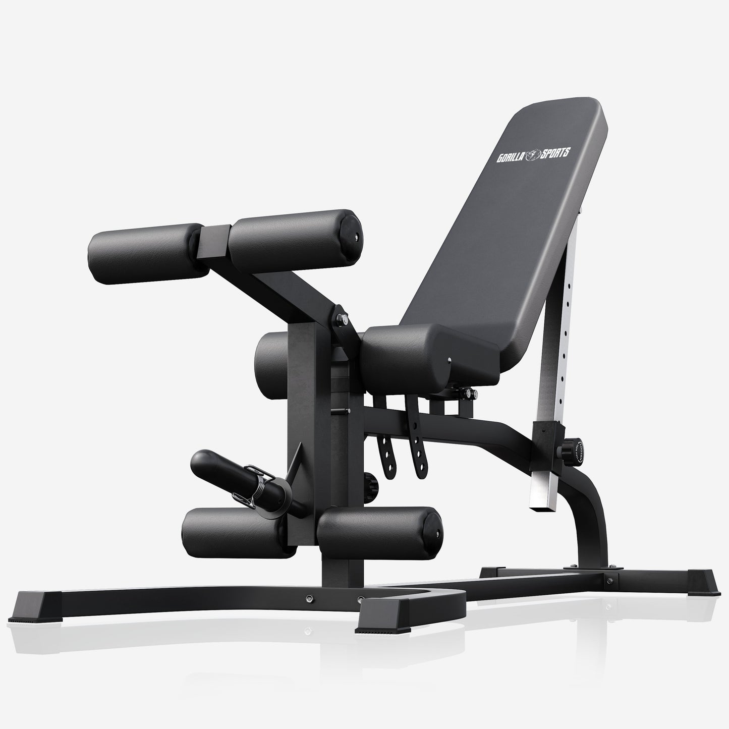 Banc inclinable réglable avec extension de jambes et pupitre à biceps