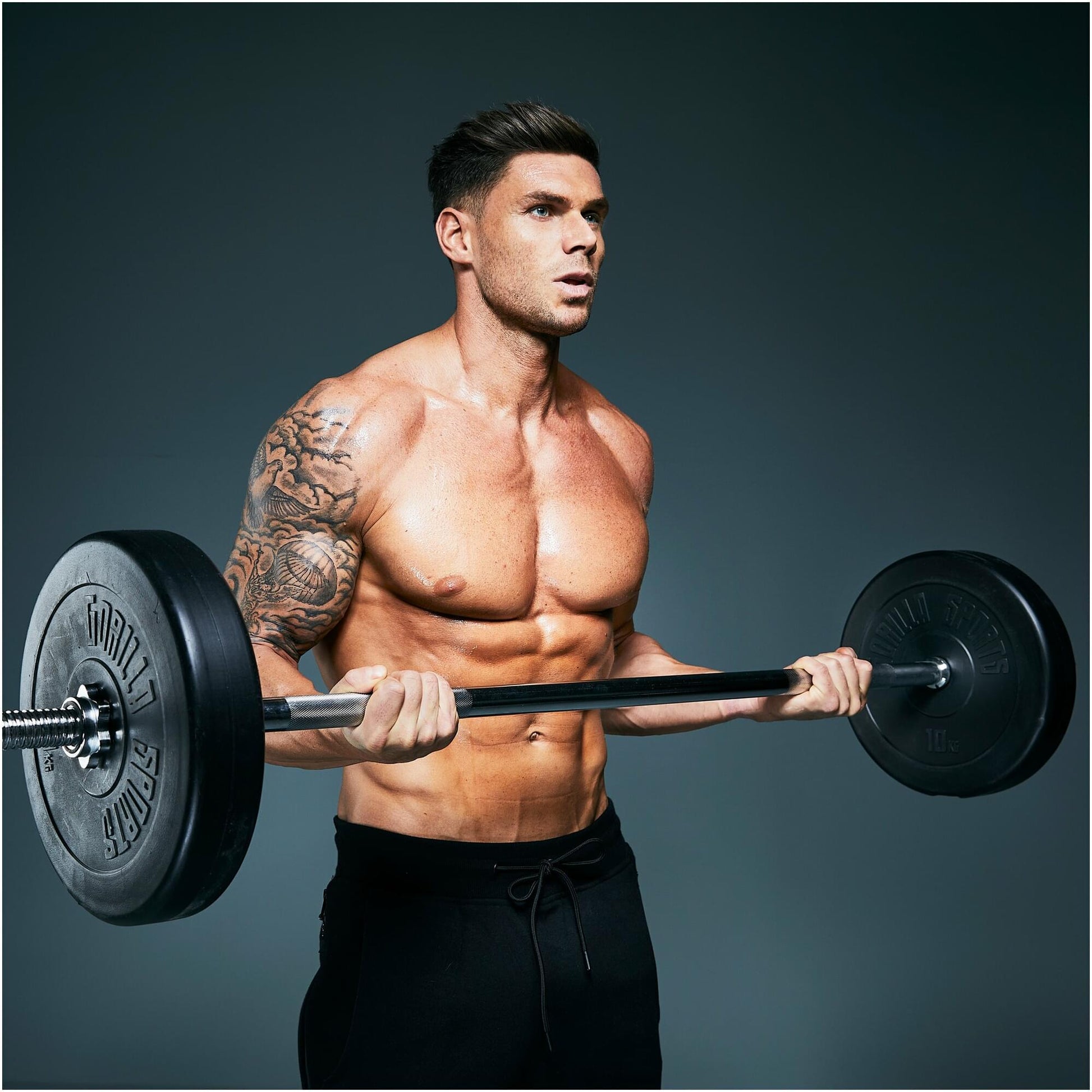 Barre longue de musculation de 200 cm avec stop disques en étoile - Gorilla Sports France