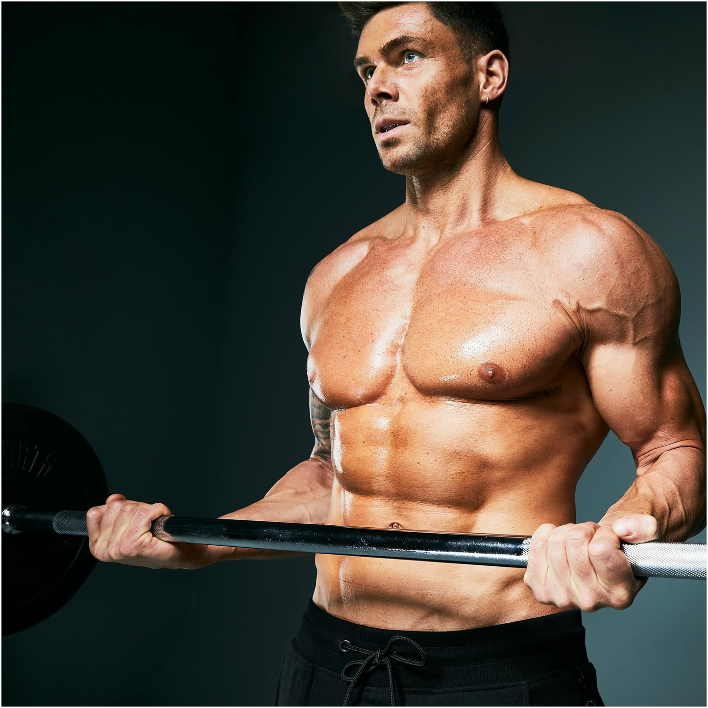 Barre longue de musculation de 200 cm avec stop disques en étoile - Gorilla Sports France