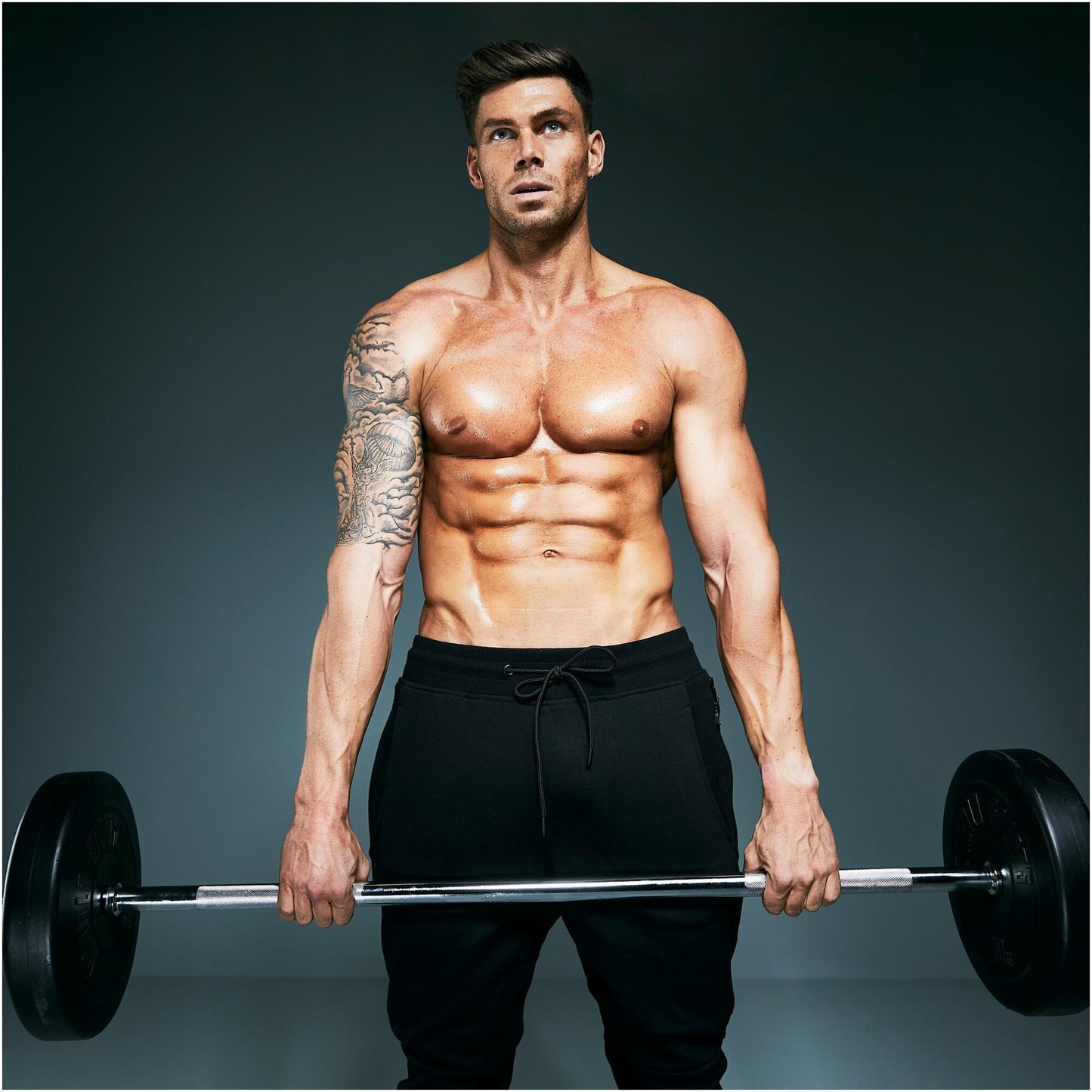 Barre longue de musculation de 200 cm avec stop disques en étoile - Gorilla Sports France