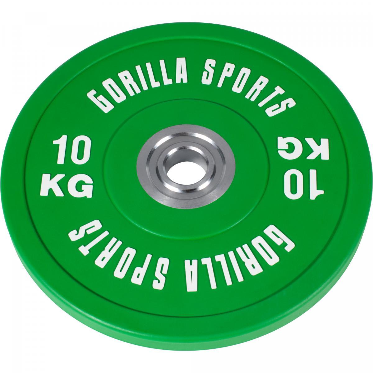 Set d'haltères olympiques pour professionnels avec disques Bumper 140 kg - Gorilla Sports France
