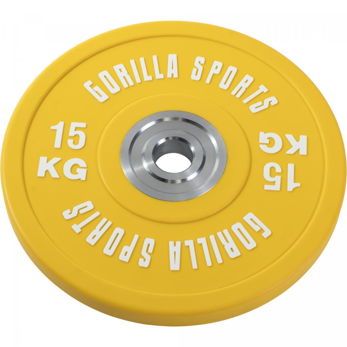 Set d'haltères olympiques pour professionnels avec disques Bumper 140 kg - Gorilla Sports France