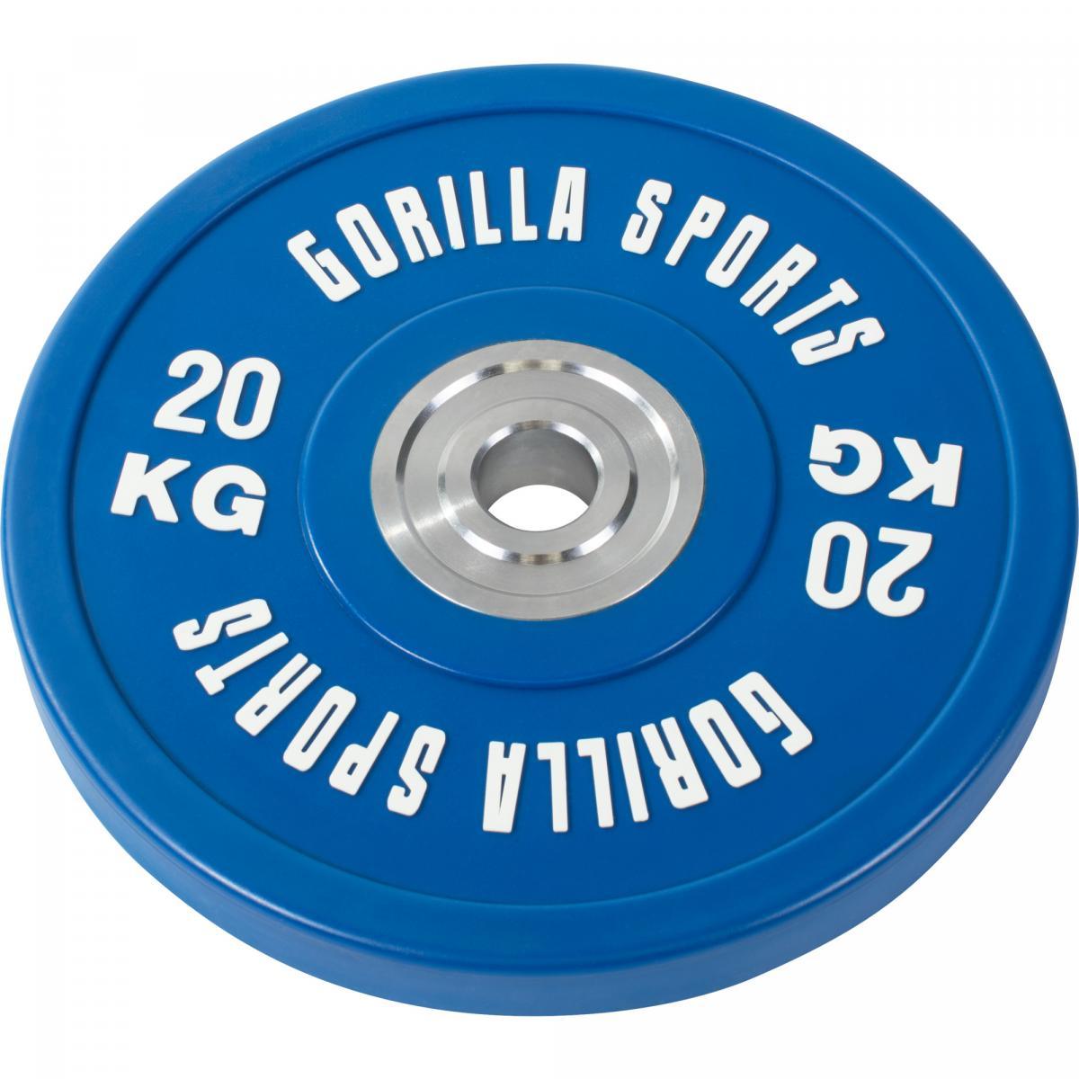 Set d'haltères olympiques pour professionnels avec disques Bumper 140 kg - Gorilla Sports France