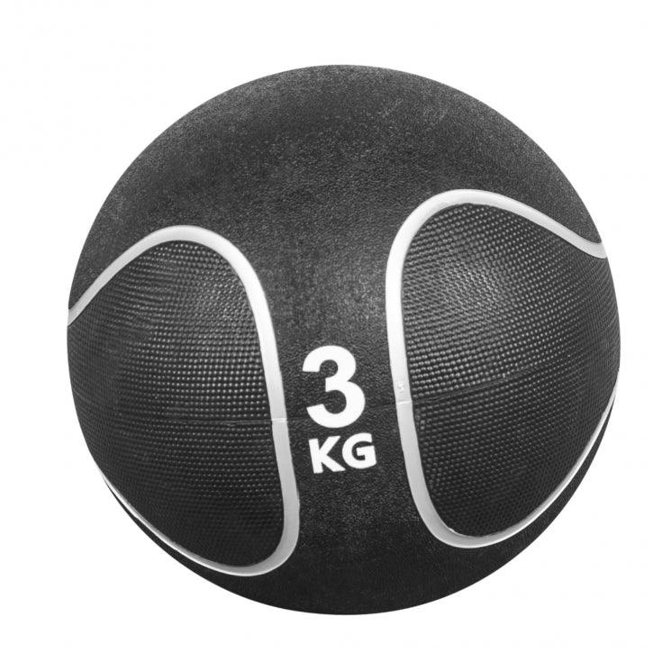 Médecine-ball noir/gris - Gorilla Sports France