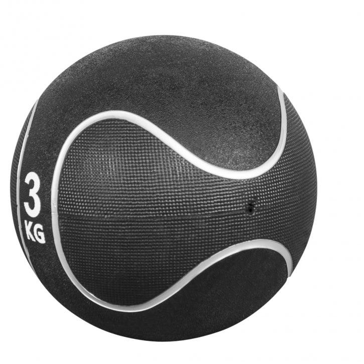 Médecine-ball noir/gris - Gorilla Sports France