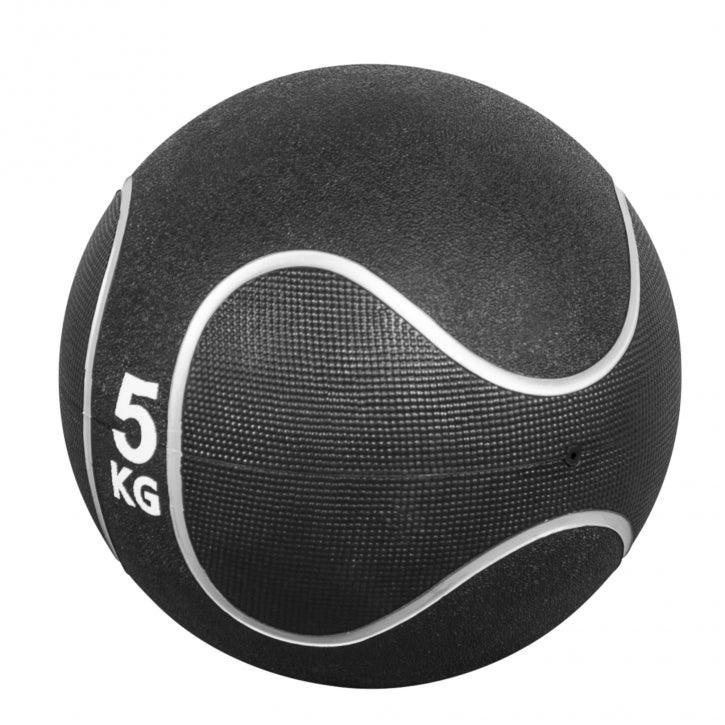 Médecine-ball noir/gris - Gorilla Sports France