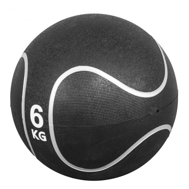 Médecine-ball noir/gris - Gorilla Sports France