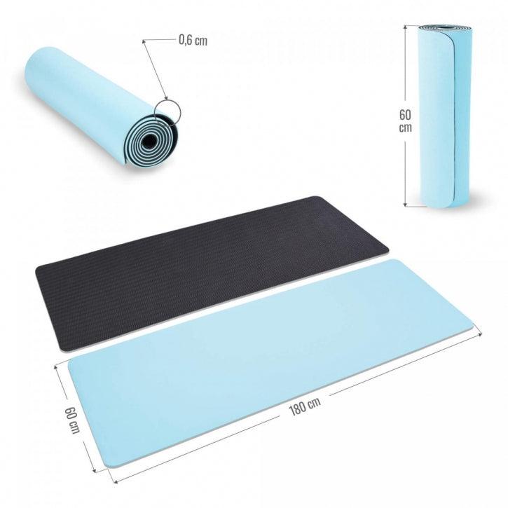 Tapis de yoga 180 x 60 x 0,6 cm - Gorilla Sports France