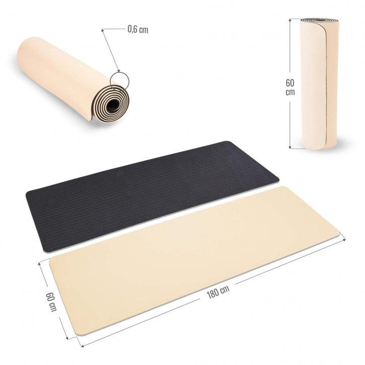 Tapis de yoga 180 x 60 x 0,6 cm - Gorilla Sports France